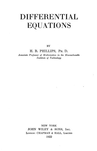﻿معادلات دیفرانسیل، 1937