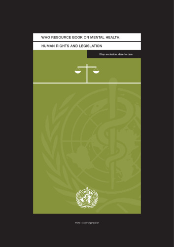 ﻿کتاب منبع WHO در مورد سلامت روان، حقوق بشر و قانون