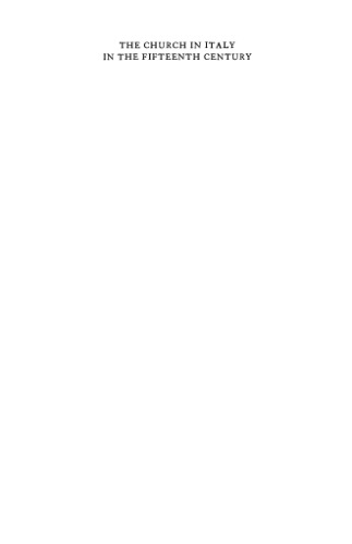﻿کلیسا در ایتالیا در قرن پانزدهم: سخنرانی های برک بک 1971 (سخنرانی های برک بک، 1971)