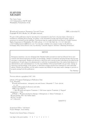 ﻿زخم ها و پارگی ها: مراقبت های اورژانسی و بسته شدن نسخه 3