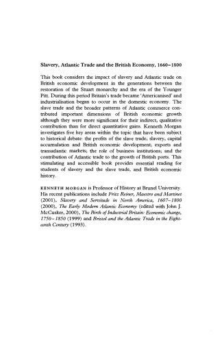 ﻿برده داری، تجارت اقیانوس اطلس و اقتصاد بریتانیا، 1660-1800 (مطالعات جدید در تاریخ اقتصادی و اجتماعی)