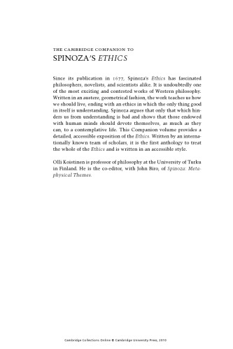 ﻿همنشین کمبریج و اخلاق Spinoza (اصحاب کمبریج به فلسفه)