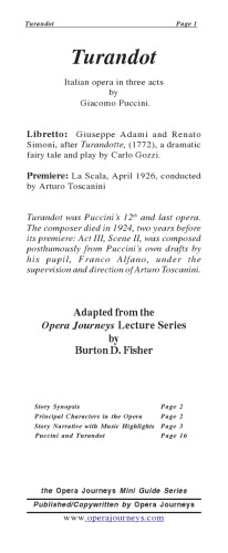 ﻿توراندوت (سری راهنمای کوتاه سفرهای اپرا)