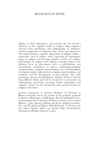 ﻿دین در ذهن: دیدگاه های شناختی در مورد اعتقاد مذهبی، مناسک و تجربه