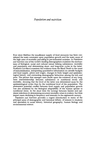 ﻿جمعیت و تغذیه: مقاله ای در مورد تاریخ جمعیتی اروپا