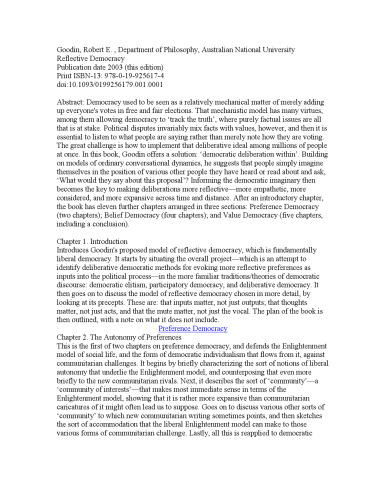 ﻿دموکراسی بازتابی (نظریه سیاسی آکسفورد)