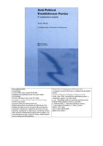 ﻿احزاب ضد نظام سیاسی: تحلیل تطبیقی ​​(افراط گرایی و دموکراسی)