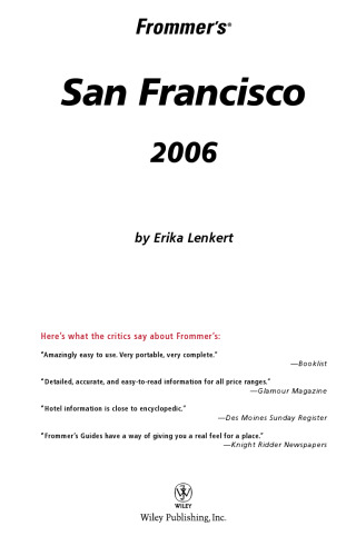 ﻿Frommer's San Francisco 2006 (Frommer's Complete)