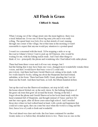 ﻿All Flesh Is Grass (استادهای علمی تخیلی)