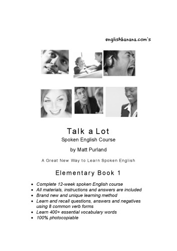 ﻿Talk A Lot Speken Course انگلیسی: Bk. 1: ابتدایی