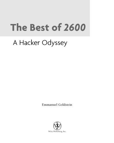 ﻿The Best of 2600: A Hacker Odyssey