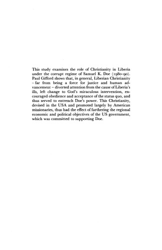 ﻿مسیحیت و سیاست در لیبریا