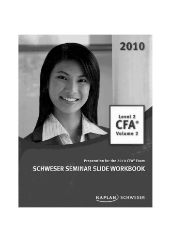 ﻿کتاب کار اسلاید سمینار شویزر سطح 2 CFA جلد 2 برای آزمون CFA 2010