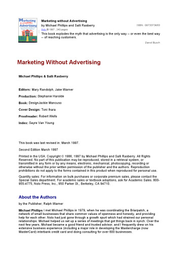 ﻿بازاریابی بدون تبلیغات: الهام بخشیدن به مشتریان برای ایجاد موفقیت پایدار در مورد کسب و کار شما