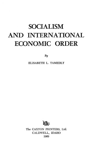 ﻿سوسیالیسم و ​​نظم اقتصادی بین المللی