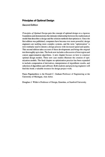 ﻿اصول طراحی بهینه: مدلسازی و محاسبات - ویرایش دوم