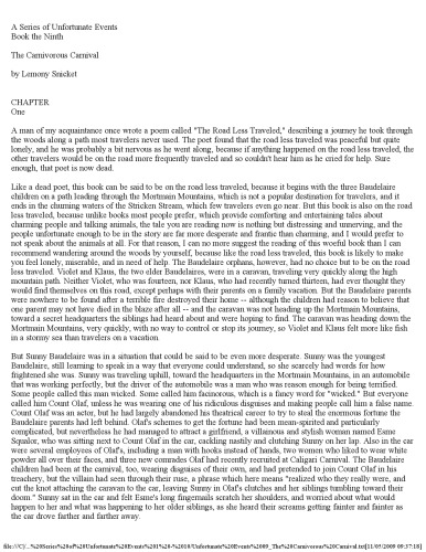 ﻿کارناوال گوشتخوار (مجموعه ای از رویدادهای ناگوار، کتاب 9)