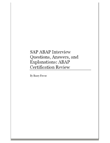 ﻿بررسی گواهینامه SAP ABAP: سوالات، پاسخ ها و توضیحات مصاحبه SAP ABAP