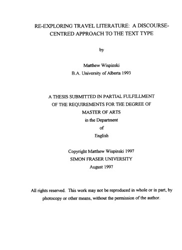 ﻿کاوش مجدد ادبیات سفر: رویکرد گفتمان محور به نوع متن