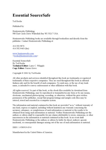 Essential SourceSafe