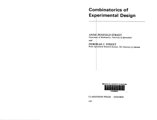﻿ترکیبیات طراحی تجربی (انتشارات علمی آکسفورد)