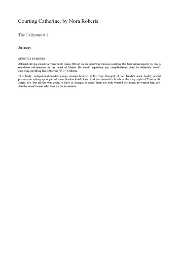 ﻿خواستگاری کاترین (زنان کالهون، کتاب 1)