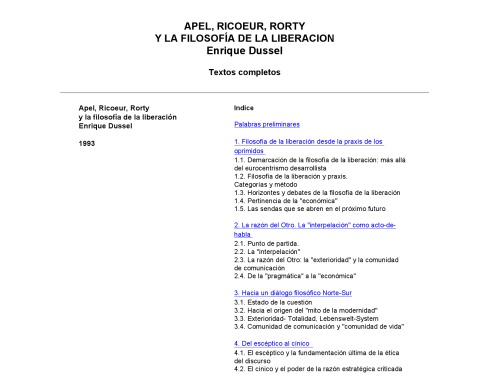 ﻿آپل، ریکور، رورتی و فلسفه رهایی (با پاسخ هایی از کارل اتو آپل و پل ریکور)