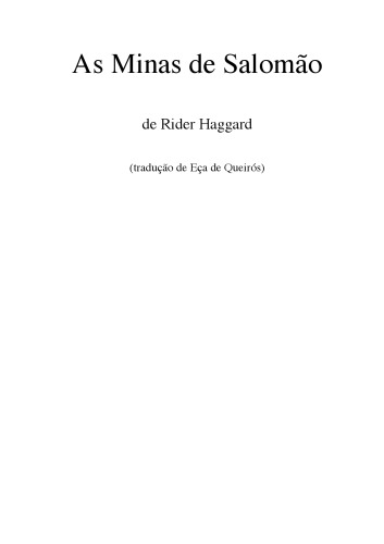 ﻿معادن پادشاه سلیمان (نسخه پرتغالی)