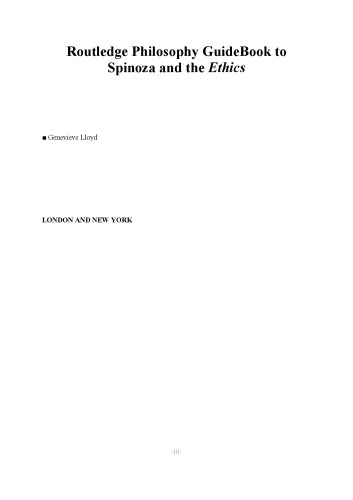 ﻿راهنمای فلسفه Routledge کتاب به اسپینوزا و اخلاق