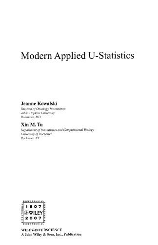 ﻿U-Statistics کاربردی مدرن