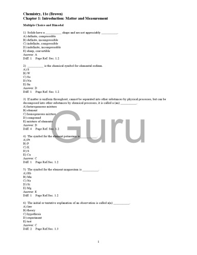 ﻿شیمی: علوم مرکزی - بانک آزمون