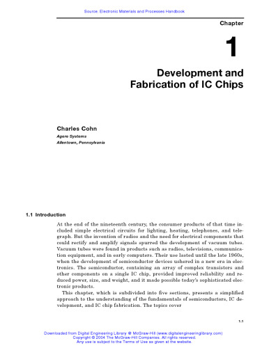 ﻿کتابچه راهنمای مواد و فرآیندهای الکترونیکی