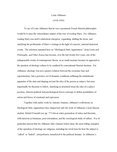 ﻿آلتوسر و ایدئولوژی
