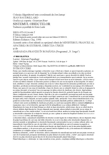 ﻿Sistemul Obiectelor