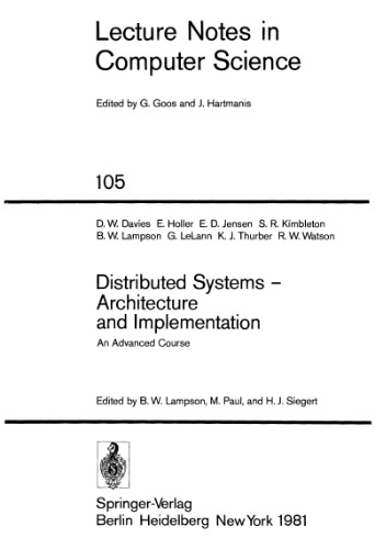 ﻿سیستم های توزیع شده - معماری و پیاده سازی: یک دوره پیشرفته