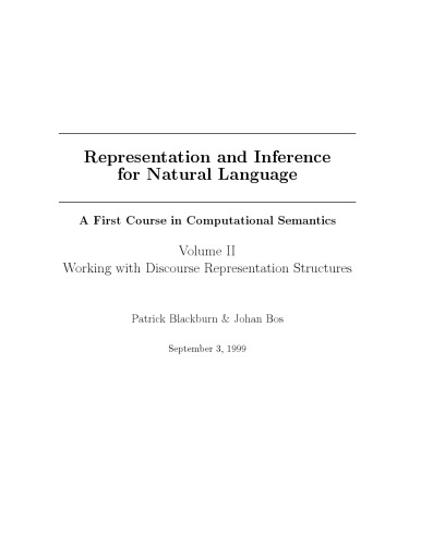 ﻿بازنمایی و استنتاج برای زبان طبیعی،