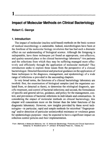 باکتری شناسی مولکولی. پروتکل ها و کاربردهای بالینی