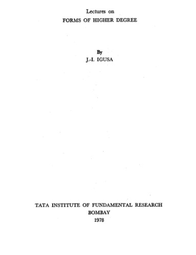 ﻿سخنرانی در مورد فرم های درجه بالاتر