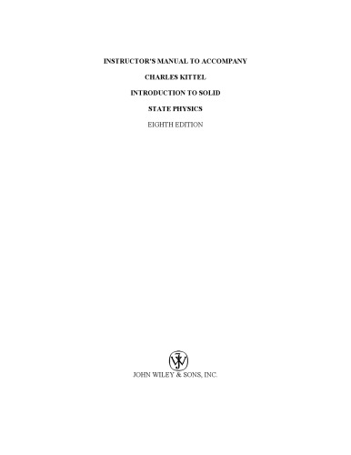 ﻿راهنمای راه حل برای آشنایی با فیزیک حالت جامد