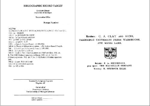 نظریه معادلات دیفرانسیل. توسط اندرو راسل Forsyth.Vol. 3