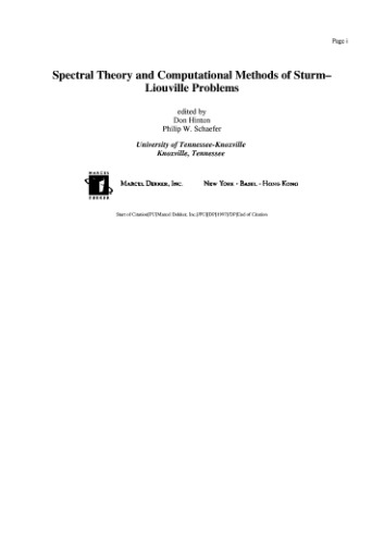 ﻿نظریه طیفی و روش های محاسباتی مسائل Sturm-Liouville Proc. تنسی