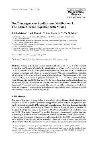 ﻿ارتباطات در فیزیک ریاضی - جلد 225