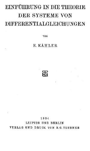 ﻿مقدمه ای بر نظریه سیستم های معادلات دیفرانسیل