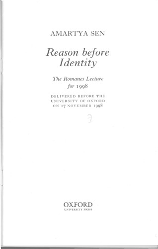 ﻿دلیل قبل از هویت