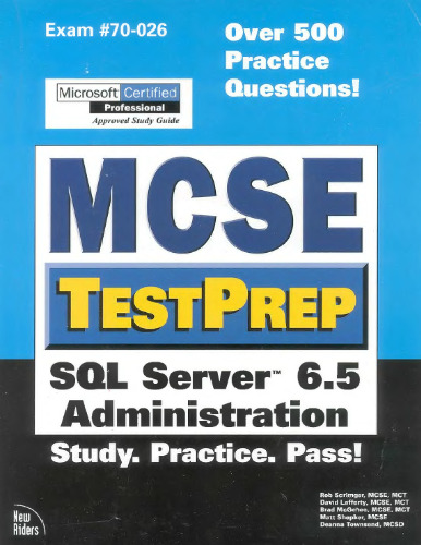 ﻿مدیریت McSe Testprep SQL Server 6.5