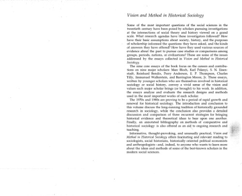 ﻿چشم انداز و روش در جامعه شناسی تاریخی