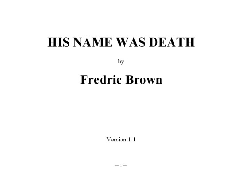 ﻿اسمش مرگ بود