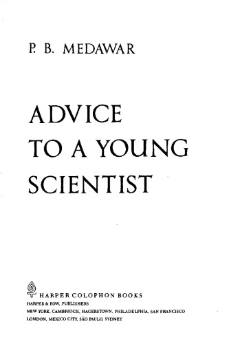 ﻿مشاوره به دانشمند جوان (مجموعه بنیاد آلفرد پی اسلون)