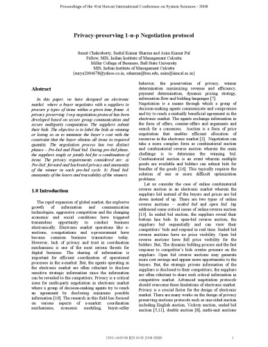﻿بازی الگوریتمی: پروتکل مذاکره 1-n-p حفظ حریم خصوصی