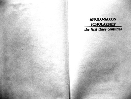 ﻿بورس تحصیلی آنگلوساکسون، سه قرن اول (نشر مرجع در ادبیات)